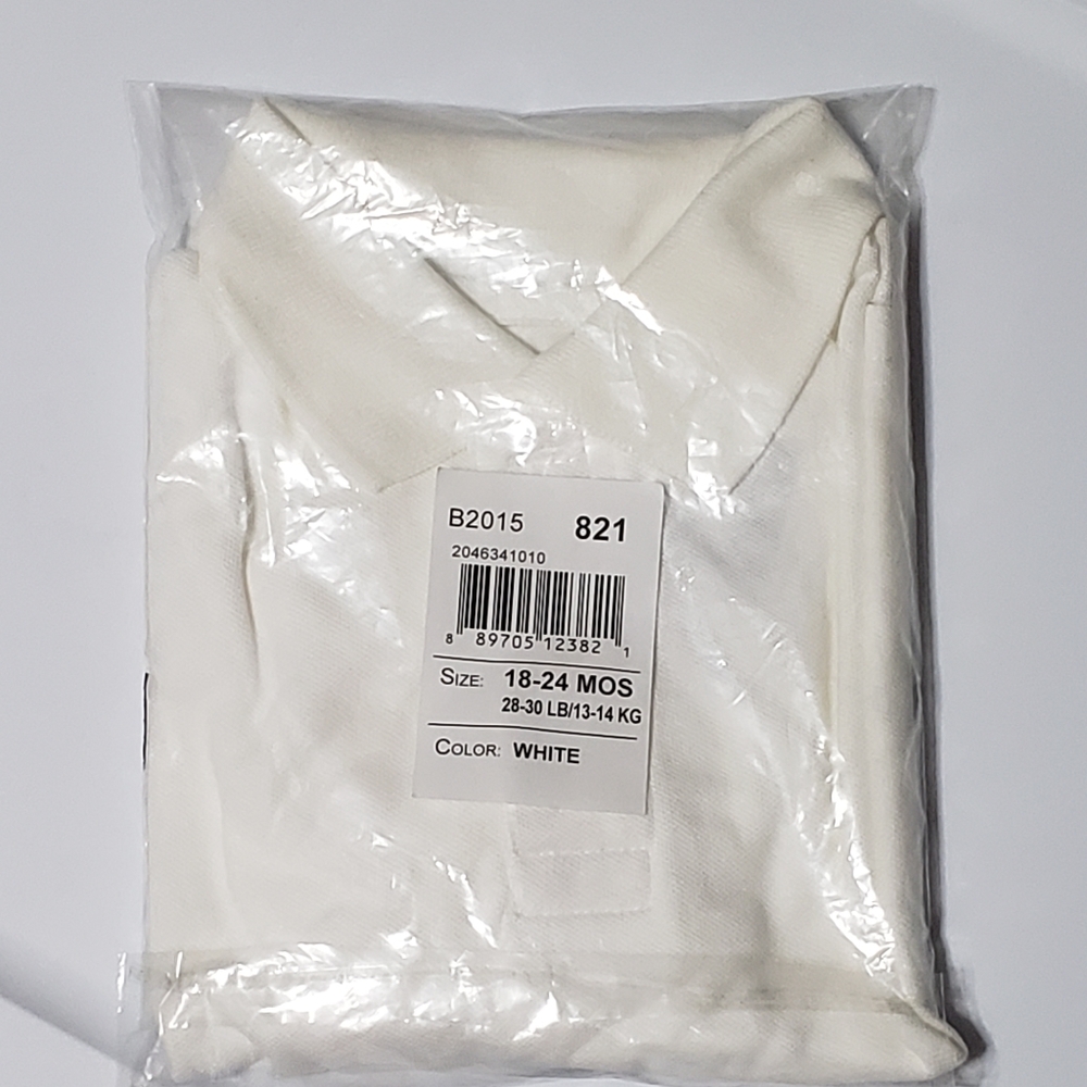 White Uniform Short Sleeve Polo